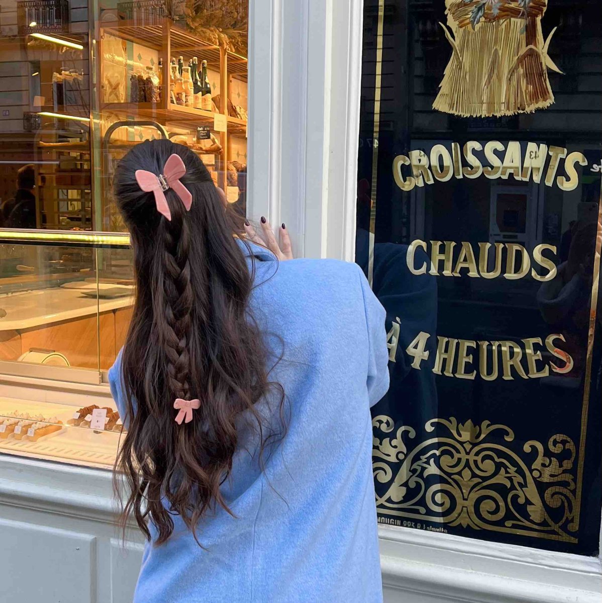 PINCE À CHEVEUX NOEUD ROSE – Image 4