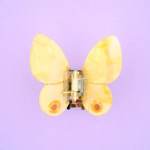 PINCE À CHEVEUX PAPILLON JAUNE