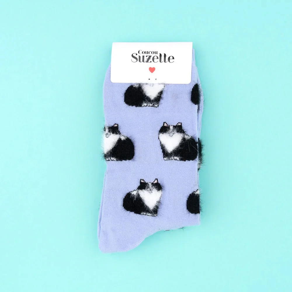 CHAUSSETTES CHAT NOIR & BLANC – Image 5