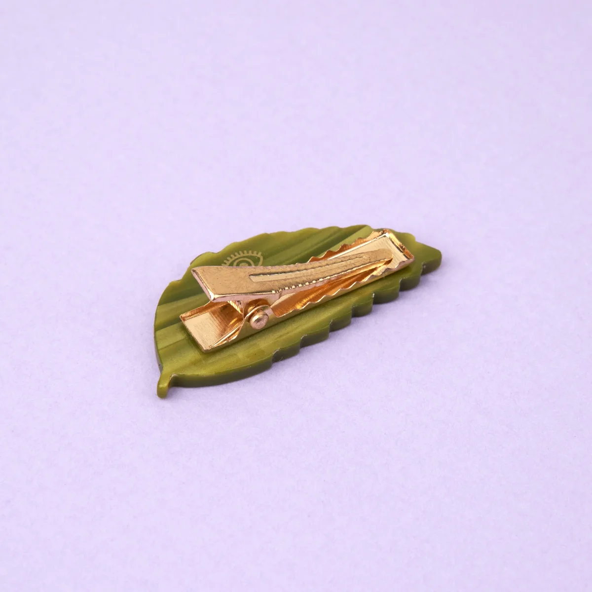 BARRETTE FEUILLE DE CHÂTAIGNIER – Image 4