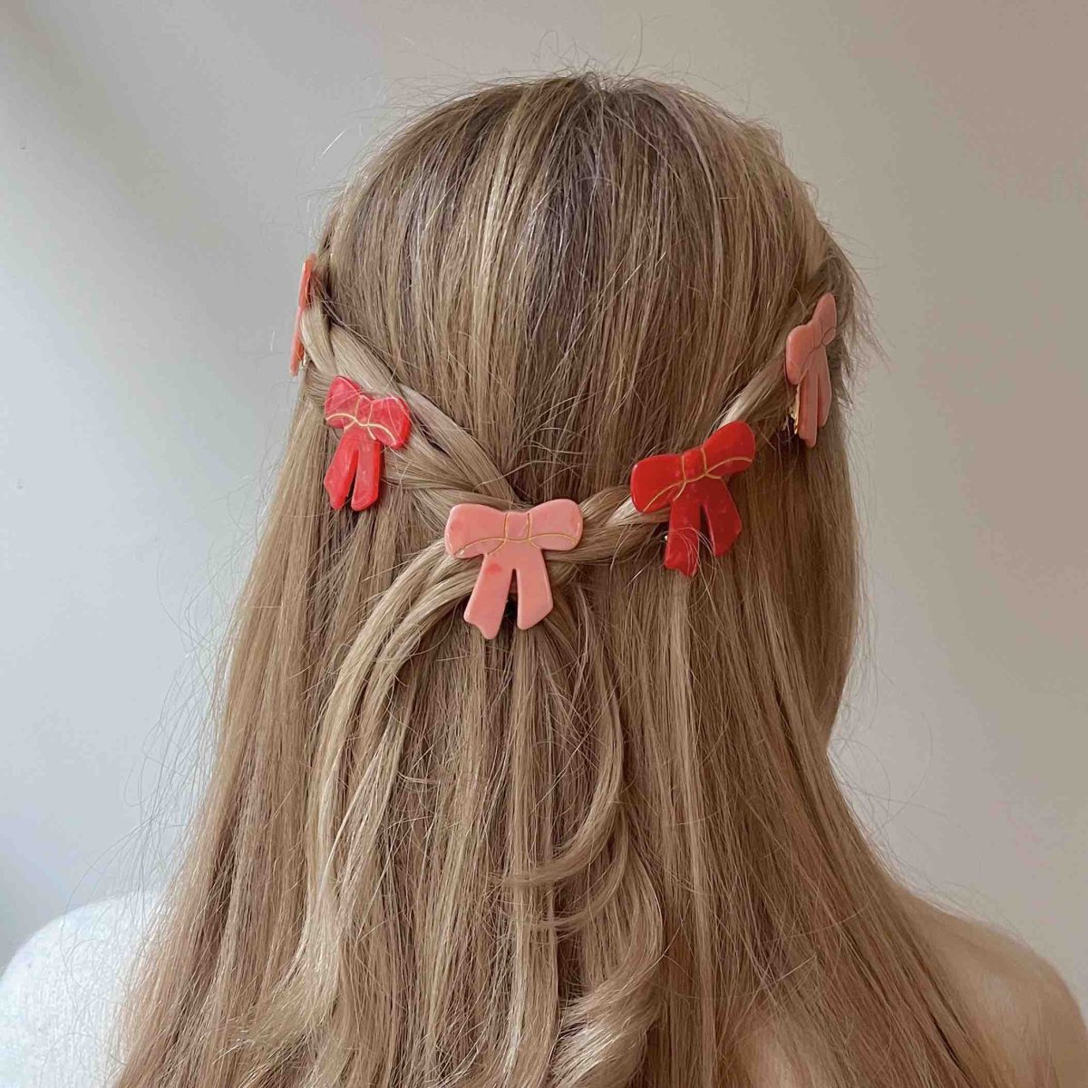 BARRETTE NOEUD ROSE – Image 2