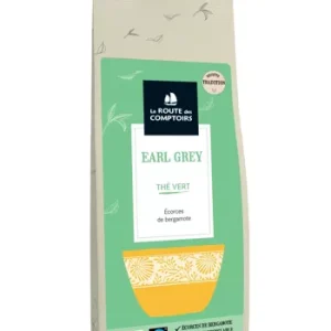 Thé vert EARL GREY - Aux écorces de bergamote - Sachet 100g