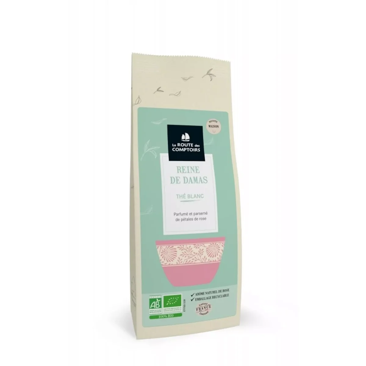 Thé blanc REINE DE DAMAS - Thé blanc avec des pétales de rose - 50g – Image 2