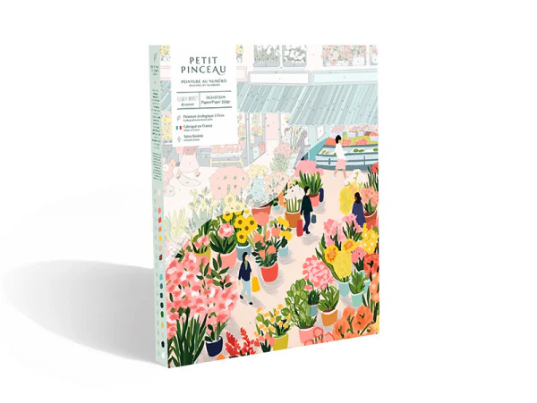 Coffret peinture au numéro -FLOWER MARKET PAR ZAZE ART – Image 2