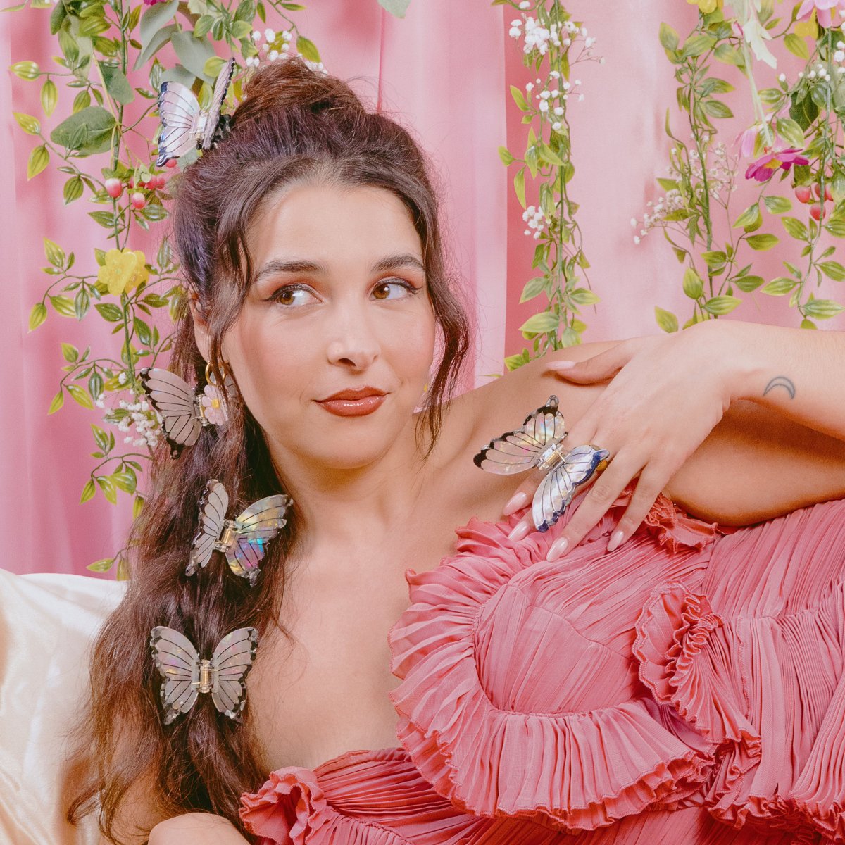 PINCE À CHEVEUX PAPILLON BLANC – Image 9