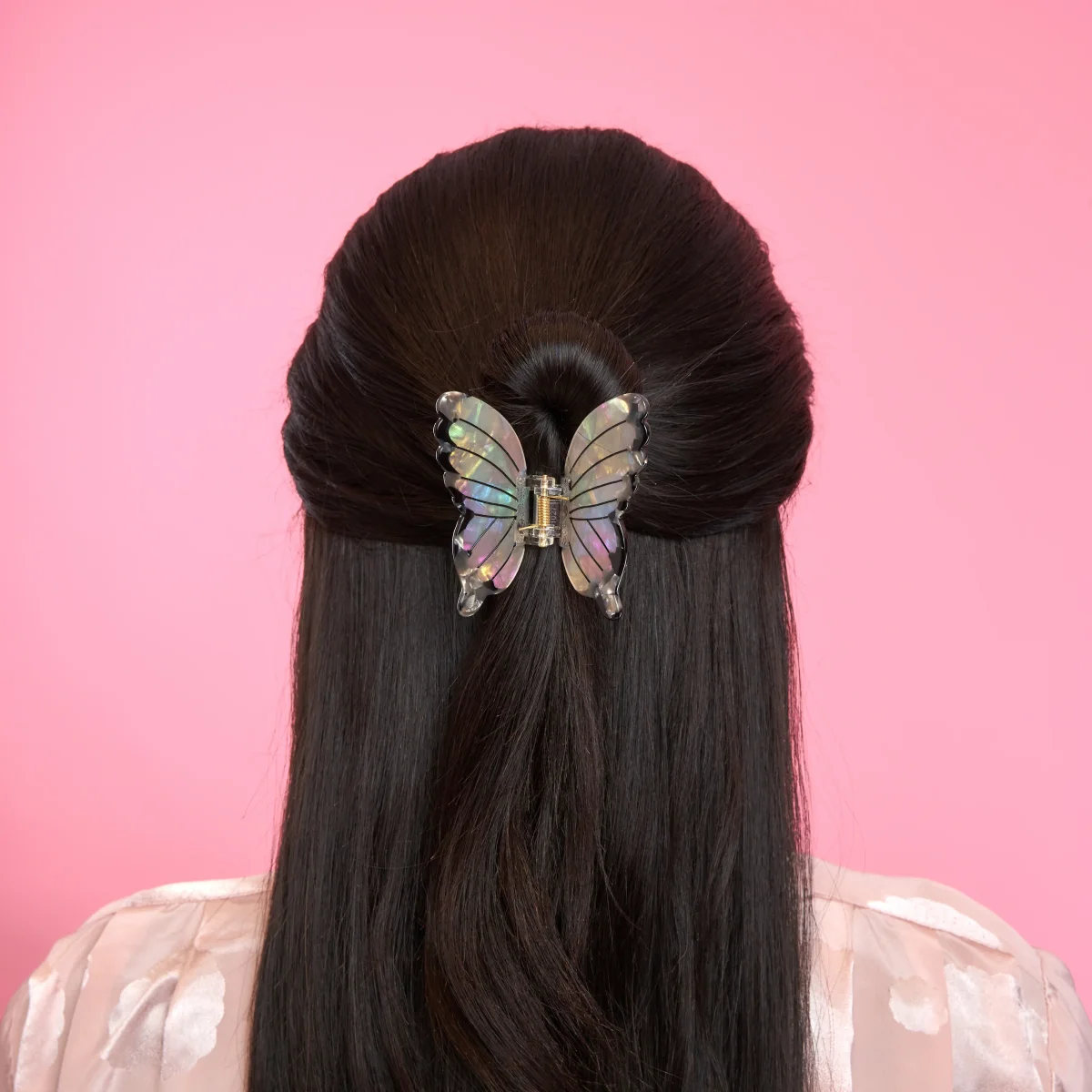 PINCE À CHEVEUX PAPILLON BLANC – Image 7