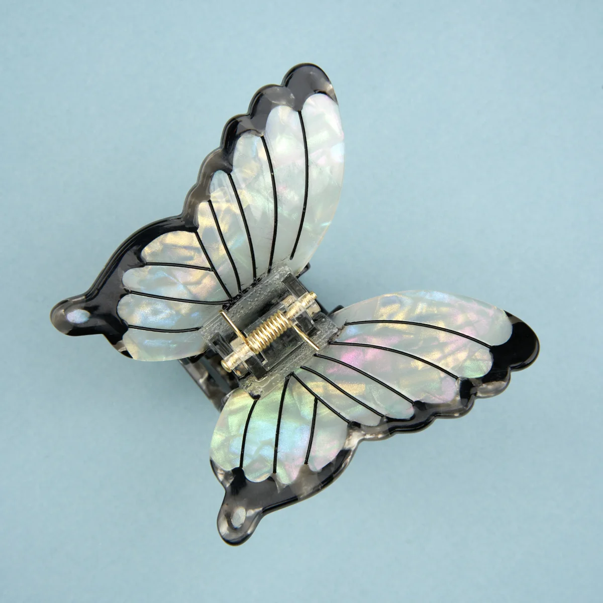 PINCE À CHEVEUX PAPILLON BLANC – Image 2