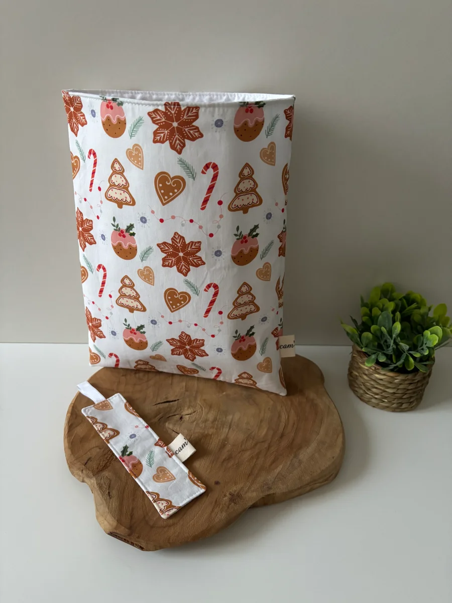 🎄 Coffret Lecture de Noël – Pochette à Livre + Marque-Page