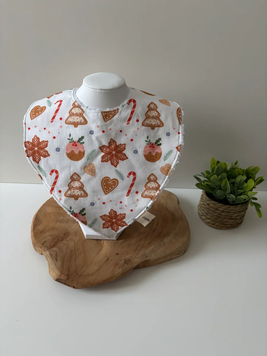 🎄 Bavoir Bandana de Noël – Doux, pratique et festif – Image 3