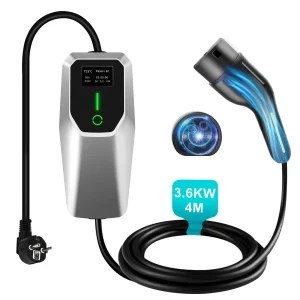 AWESAFE Tragbares EV-Ladeger para vehículo eléctrico tipo 2 Wallbox móvil de 3,6 KW para vehículos eléctricos Grado de impermeabilidad lP65/IP55