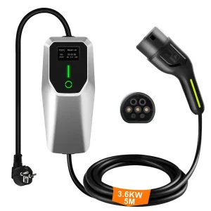AWESAFE Tragbares EV-Ladeger per veicolo elettrico tipo 2 Wallbox mobile da 3,6KW per veicoli elettrici Grado di impermeabilità IP65/IP55