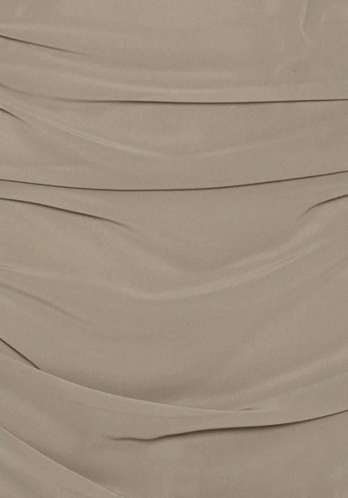Jupe Chiffon Draped Taupe – Image 7