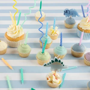 Lot De 5 Bougies Dinosaures