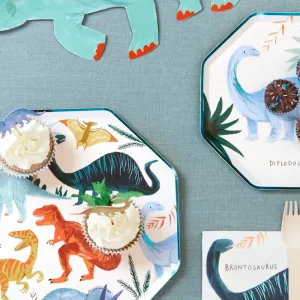 Lot De 8 Grandes Assiettes Dinosaures