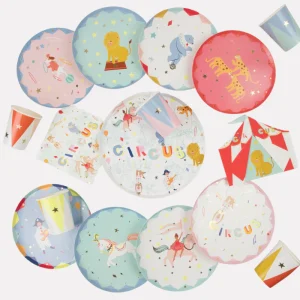 Lot De 8 Petites Assiettes Cirque