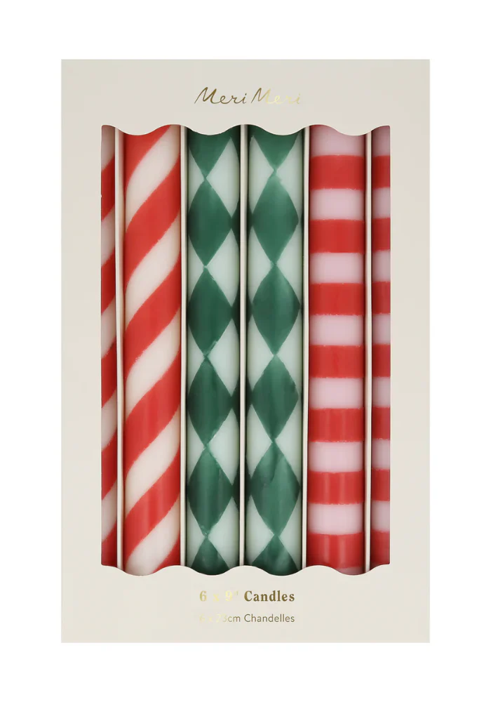 Lot De 6 Bougies Cierges À Rayures – Image 7