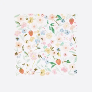 Lot de 16 Serviettes En Papier Fleuris