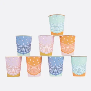Lot de 8 Gobelets Motif Bandana