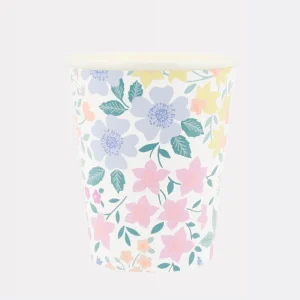 Lot de 8 Gobelets Motif Fleuries Jardin Du Cottage