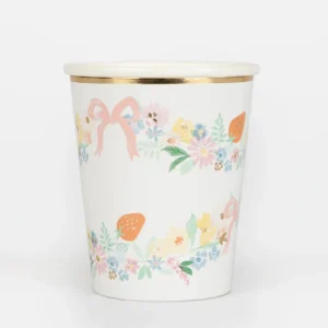 Lot de 8 Gobelets Fleurs