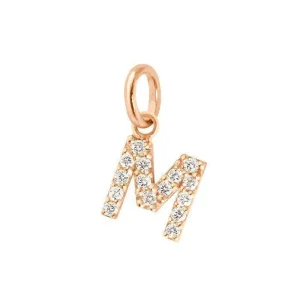 Pendentif Lucky Lettre M Or Rose
