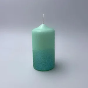Bougie Dip Dye Glitter Mint