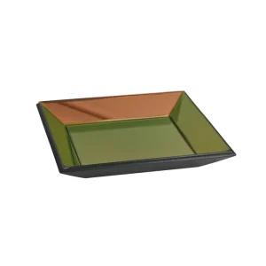 Décoration Murale Ou Coupelle Miroir Vert Iridescent