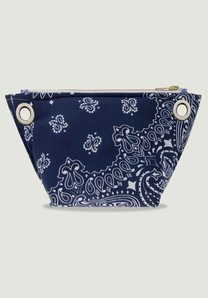 Mini Pochette Oeillets Bandana Navy – Image 2