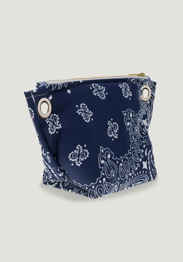 Mini Pochette Oeillets Bandana Navy – Image 3
