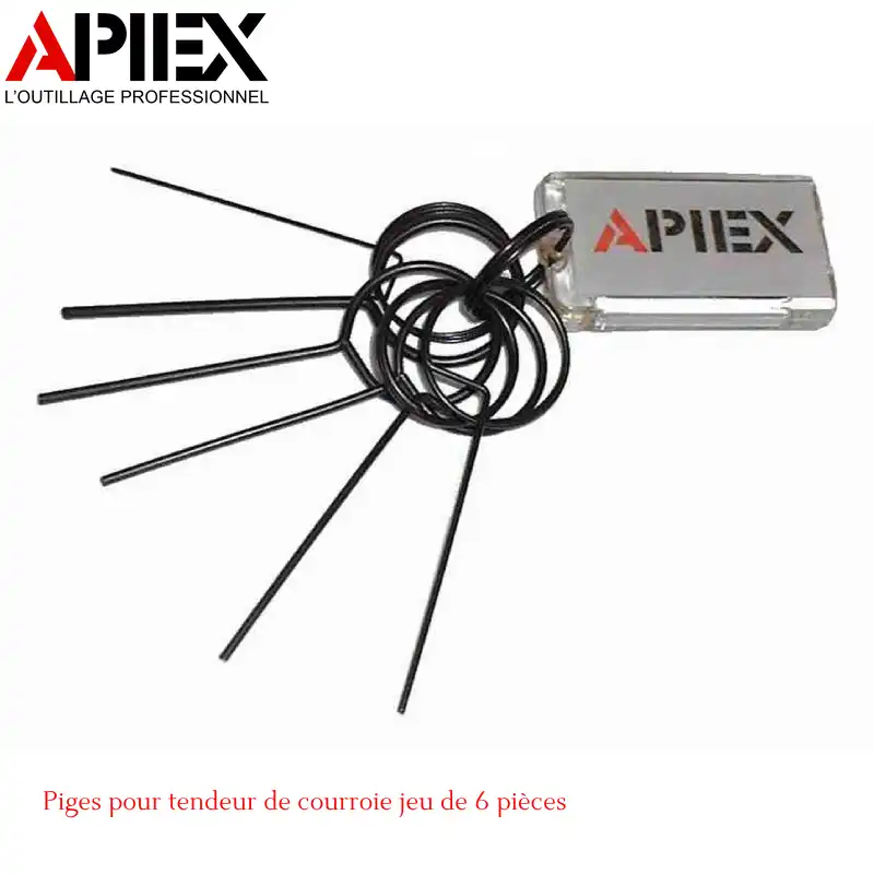 Piges pour tendeur de courroie jeu de 6 pièces