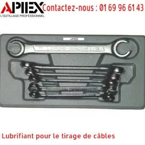 6 Clés à tuyauter 6 pans de 8 à 19 mm