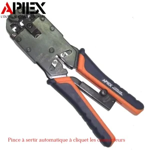Pince à sertir automatique à cliquet les connecteurs téléphoniques
