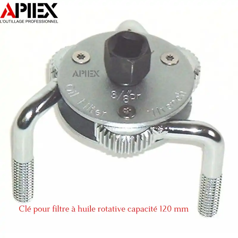 Clé pour filtre à huile rotative capacité 120 mm