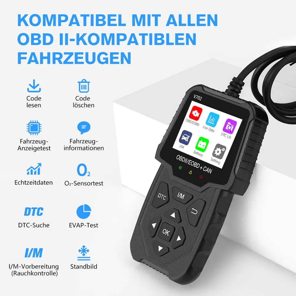 OBD II Diagnosegerät Auto Adapter Motor Fehlerauslesegerät Lesegerät ür Alle Fahrzeuge seit 1996 & Newer – Image 4