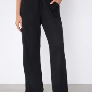 Pantalon En Lin Satine Noir