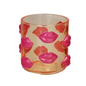 Photophore En Verre Orange