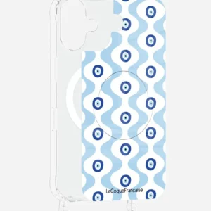 Plaque Magnétique Iphone Vagues Bleues