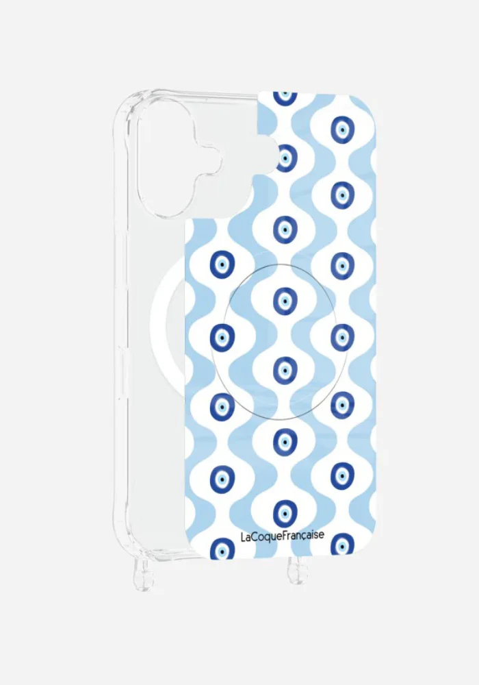 Plaque Magnétique Iphone Vagues Bleues