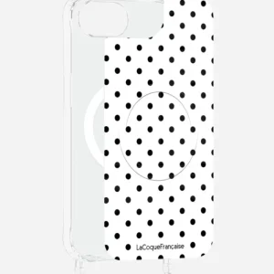 Plaque Magnétique Iphone Pois Noir