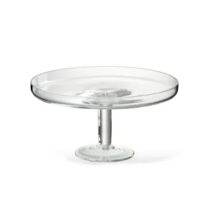 Plat A Tarte Rond Sur Pied En Verre Transparent
