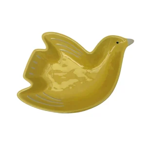 Grand Plat Cuicui Oiseau Jaune