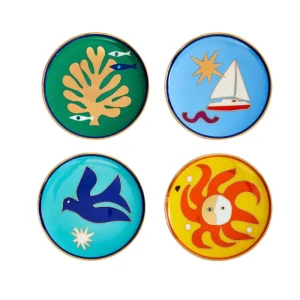 Lot De 4 Dessous De Verre Playa