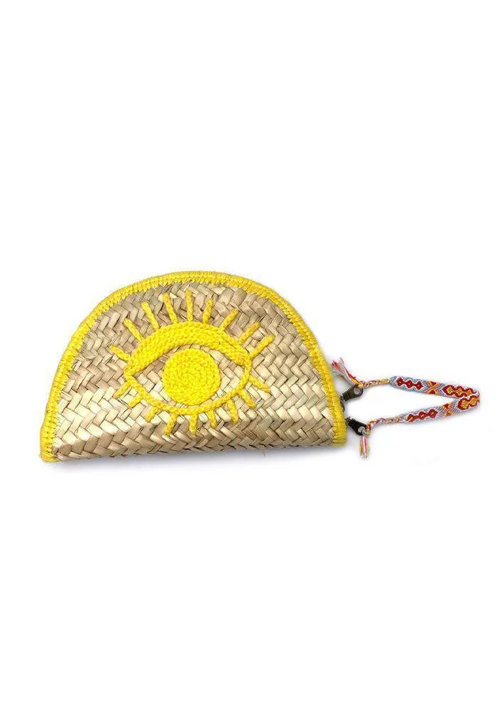 Pochette Oeil En Osier Jaune – Image 2