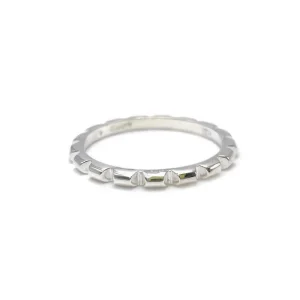 Bague Fine Crantée Argent