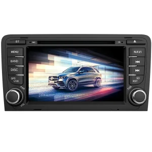 AWESAFE Radio Coche 7 Pulgadas con Pantalla Táctil 2 DIN para Audi A3/S3/RS3 2006-2012, Autoradio con Bluetooth/GPS/FM/RDS/CD DVD/USB/SD/RCA