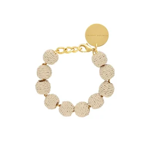 Bracelet Raffia Small Beads Sand