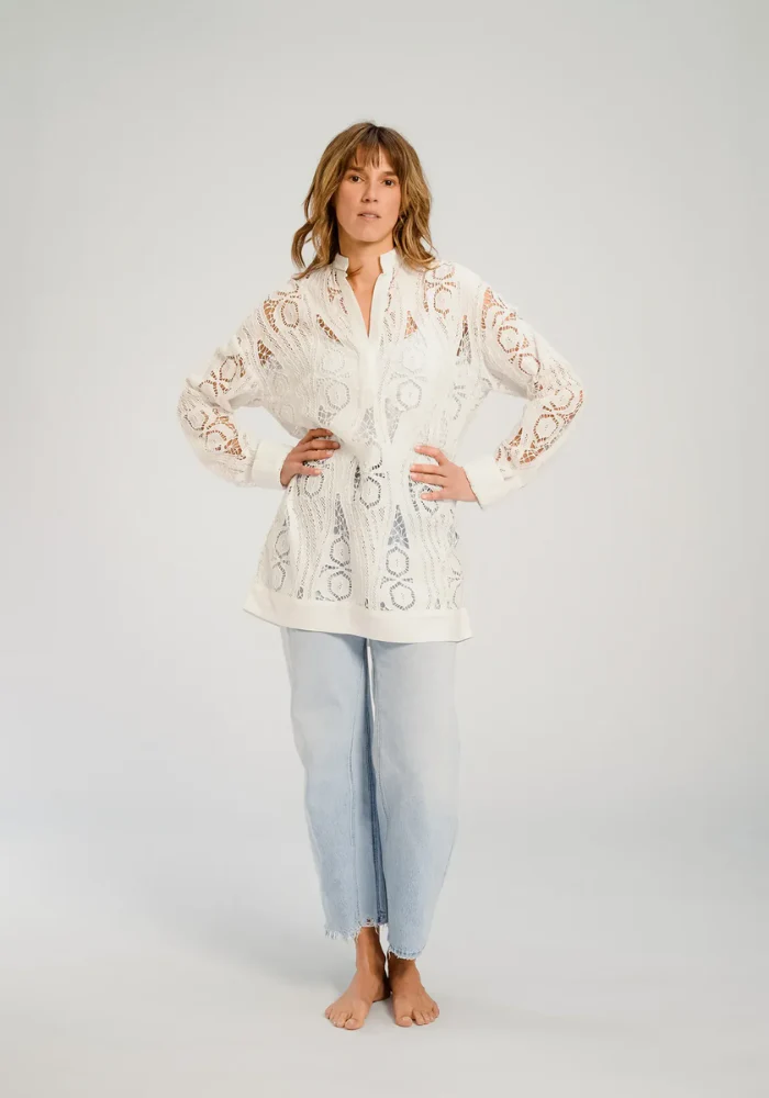 Robe Courte Dentelle Blanche New York – Image 5