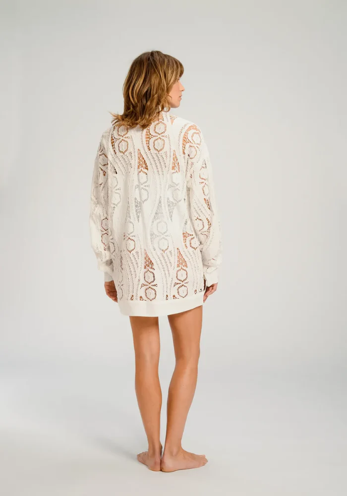 Robe Courte Dentelle Blanche New York – Image 8