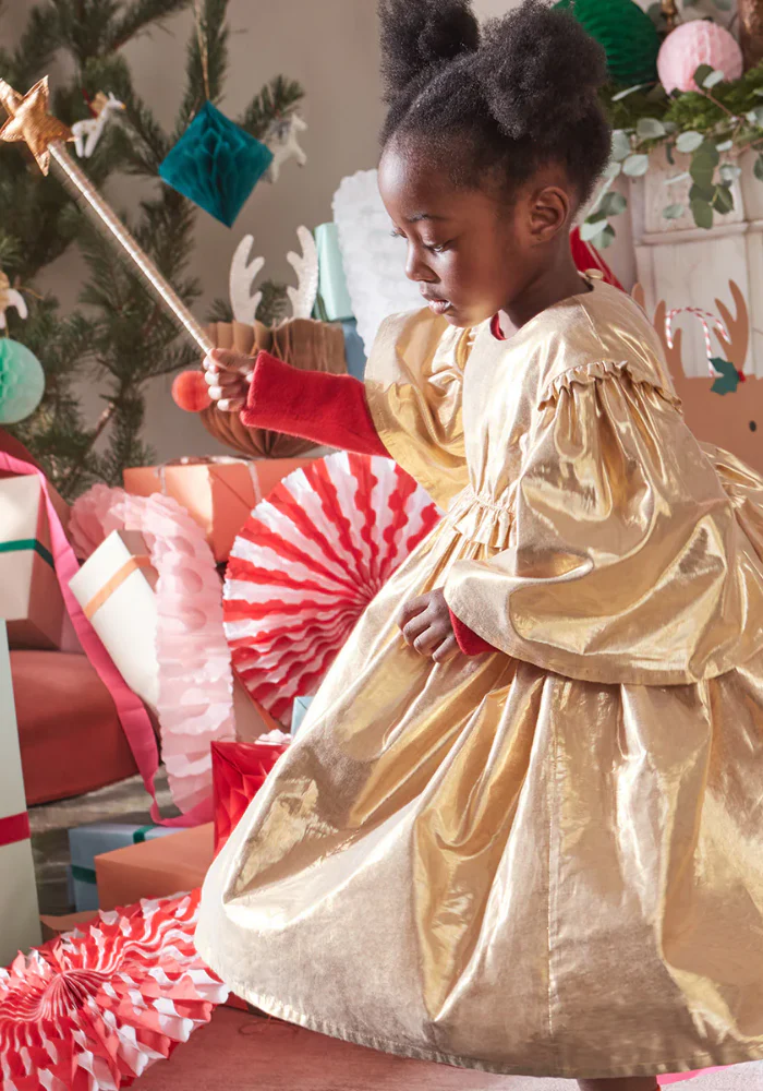 Déguisement Robe D’Ange Dorée 5/6 Ans – Image 2