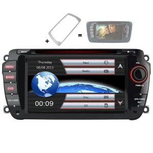 AWESAFE Radio de Coche 7 Pulgadas con Pantalla Táctil 2 DIN para VW Seat Ibiza 2009–2013, Autoradio con Bluetooth/GPS/FM/RDS/CD DVD/USB/SD, Apoyo Mandos Volante, Mirrorlink y Aparcamiento